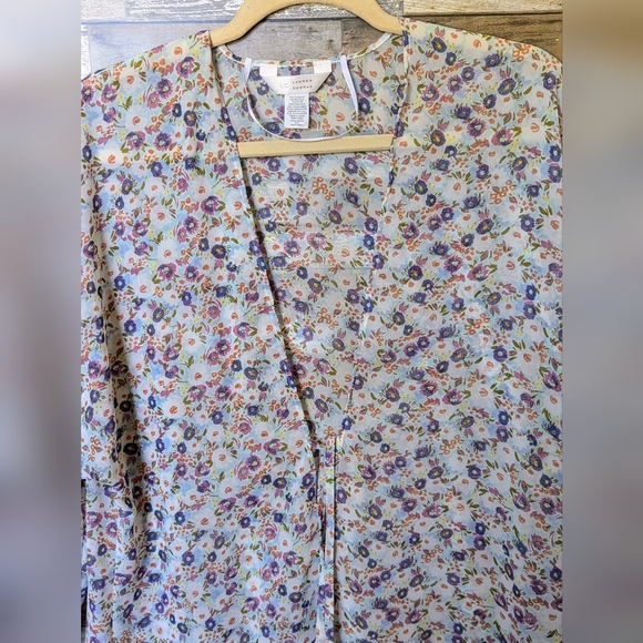 LC Lauren Conrad Bat Wing Kimono With Tie - Picture 5 of 12